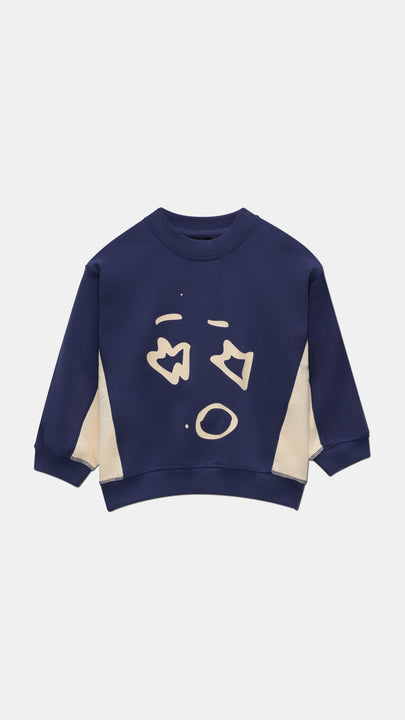 Kids Navy Big Face Crew