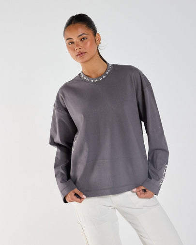 Face Long Sleeve - Granite Grey