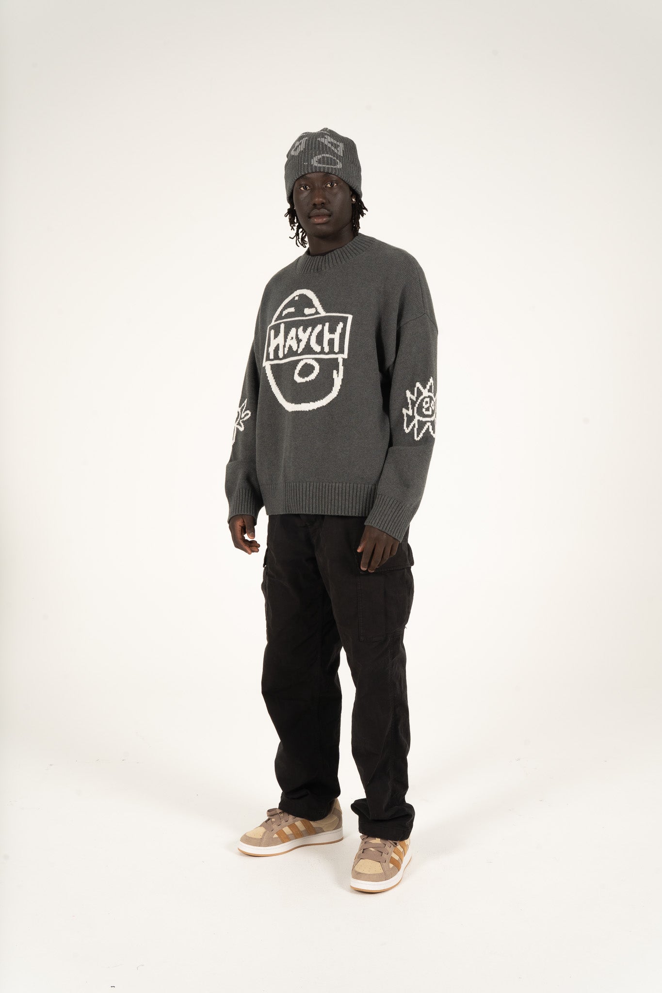 Big Face Beanie - Charcoal