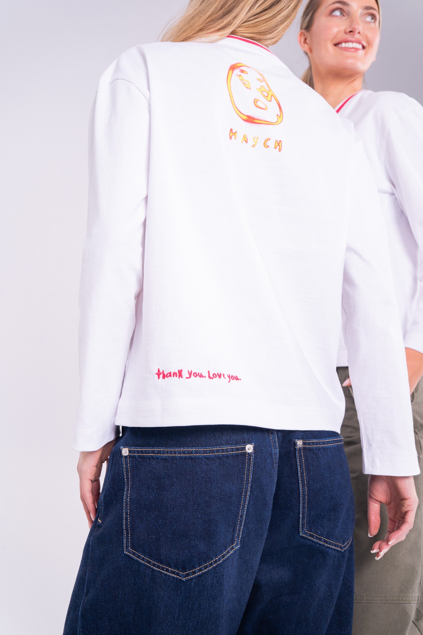 Small Face Long sleeve – White