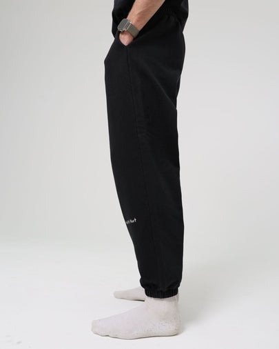 I'm Alright With That Trackies - Washed Black