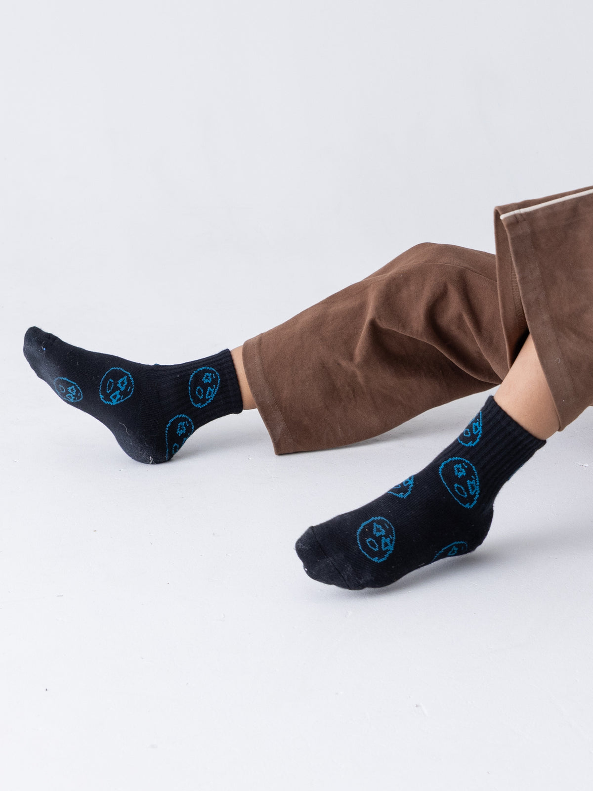 Kids teal face socks