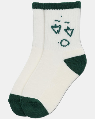 Kids Green Face Sock