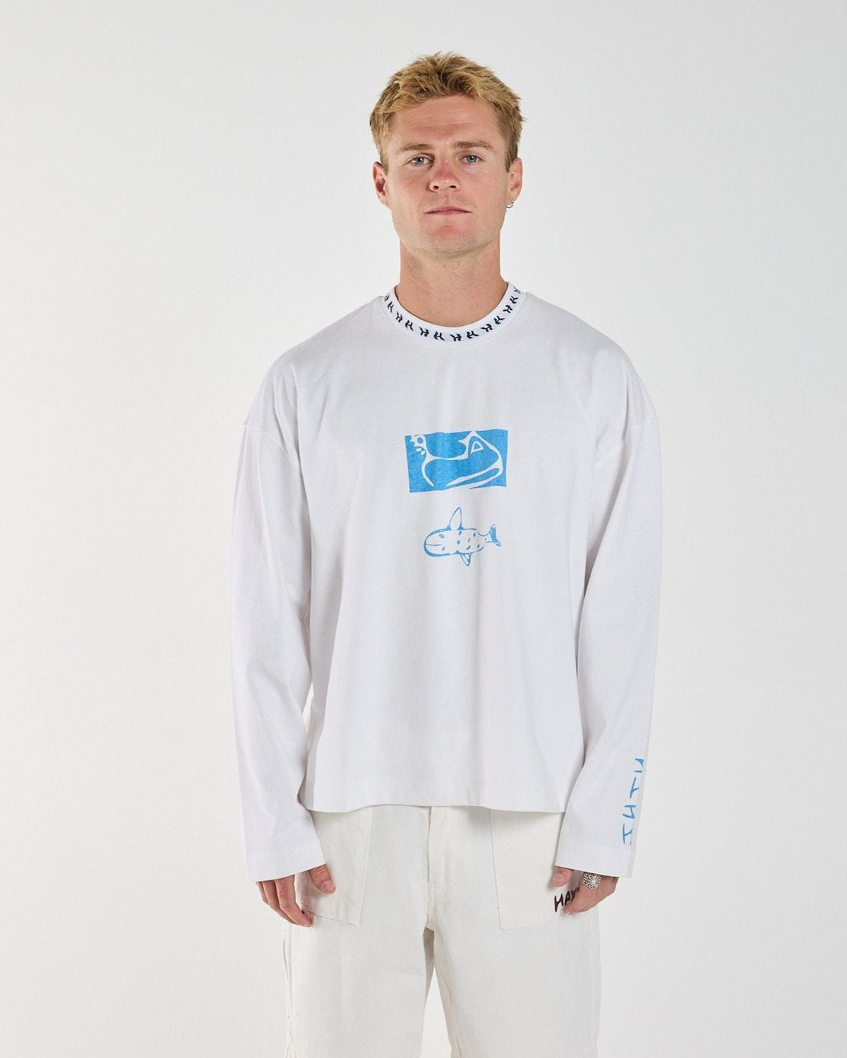 Tug Boat Long Sleeve - White