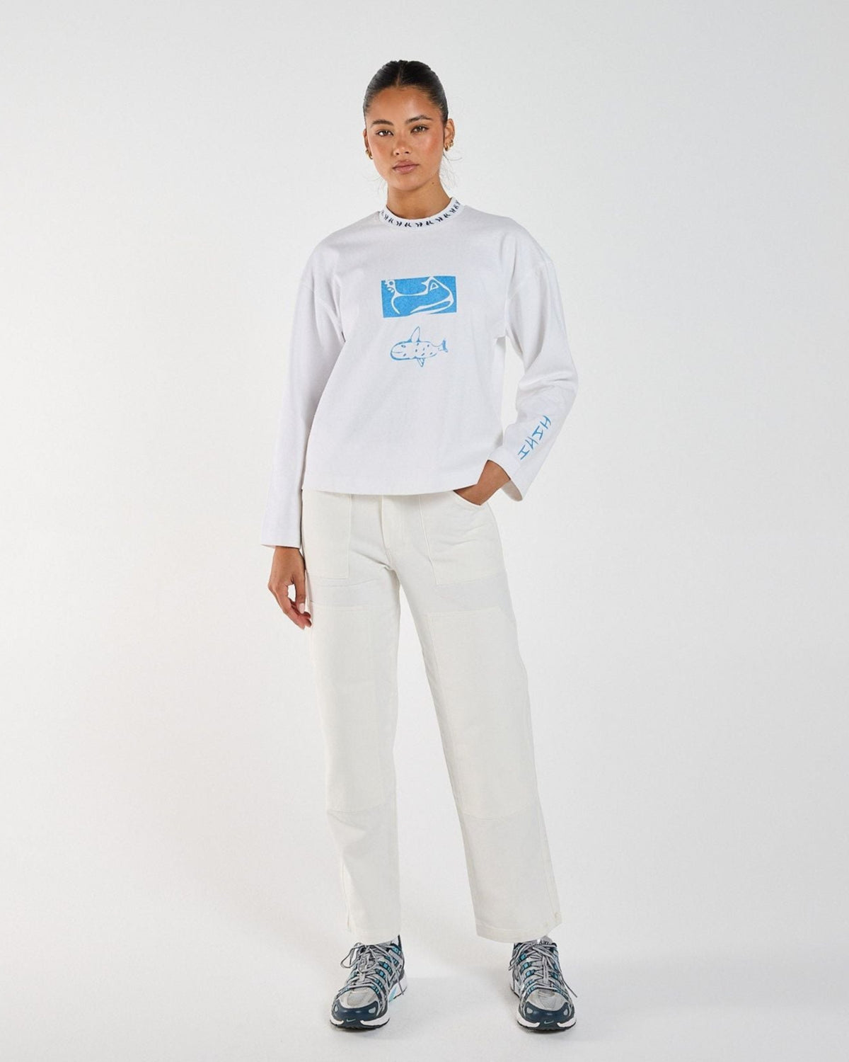 Tug Boat Long Sleeve - White