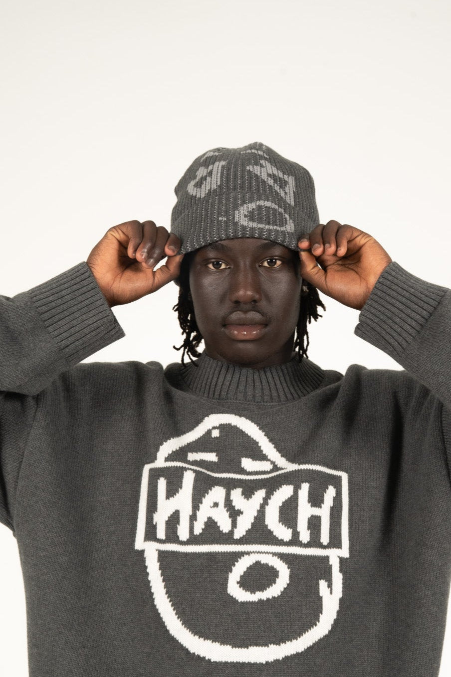 Big Face Beanie - Charcoal