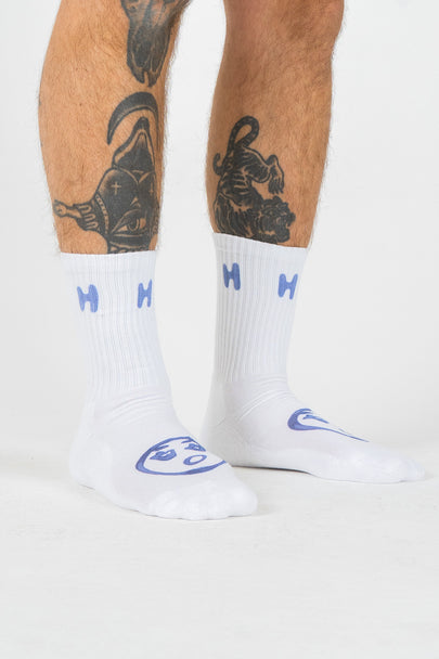 H socks - white/blue ice