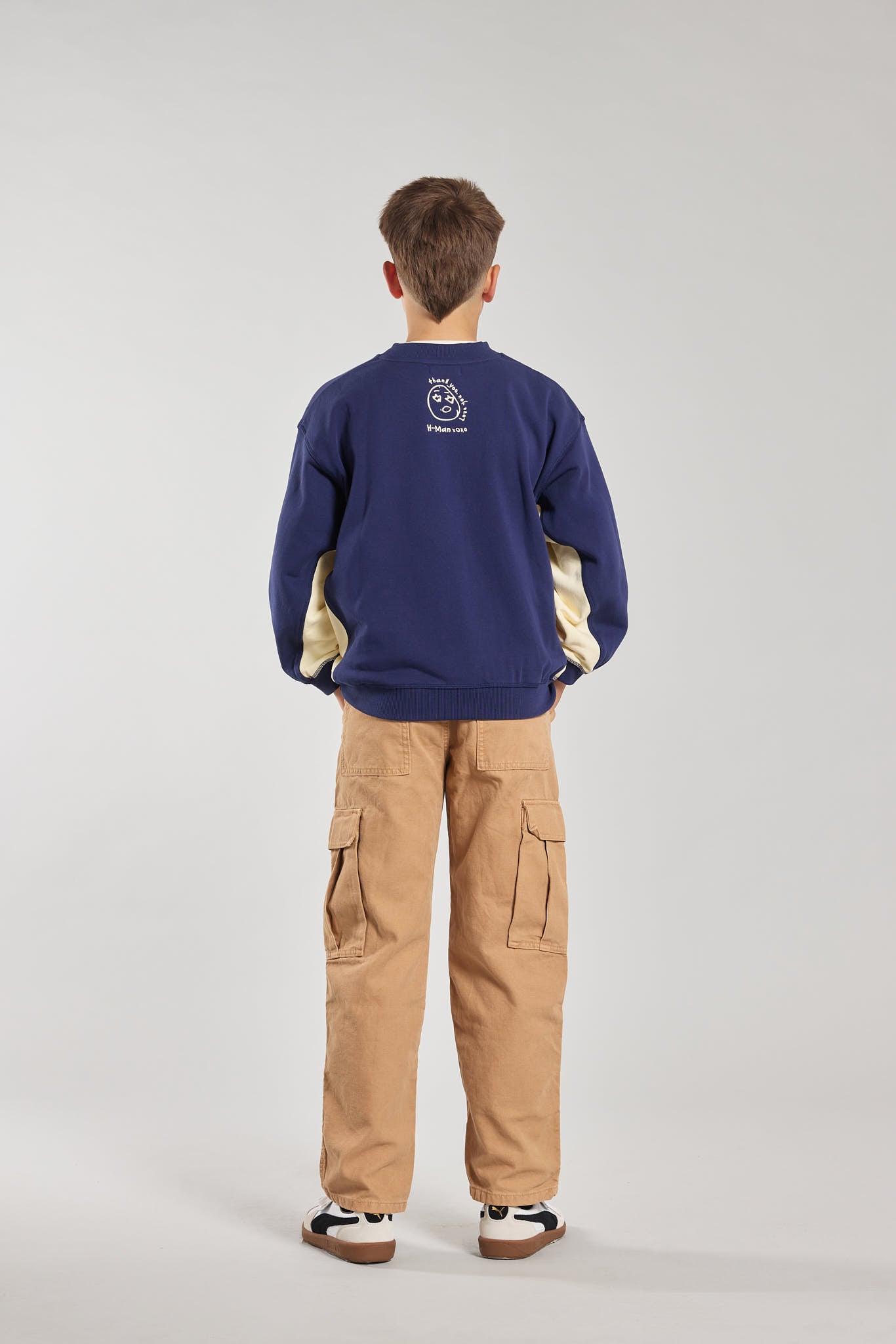 Kids Navy Big Face Crew