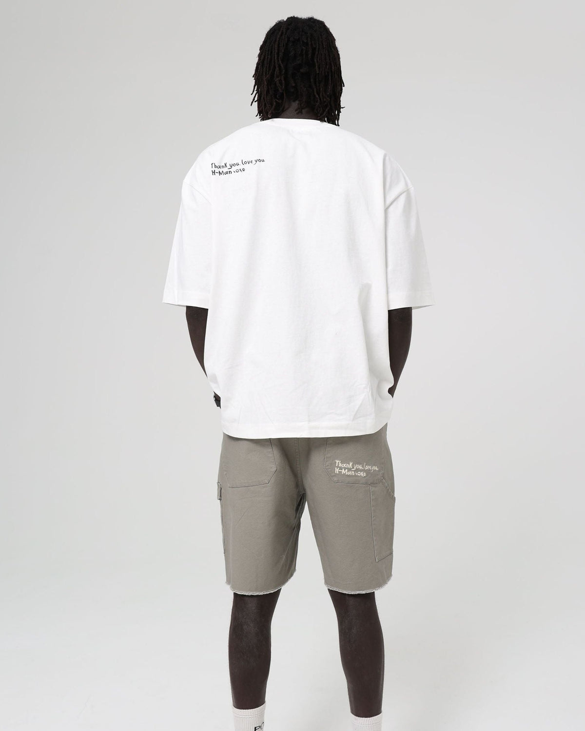 Face Cargo Shorts - Washed Green