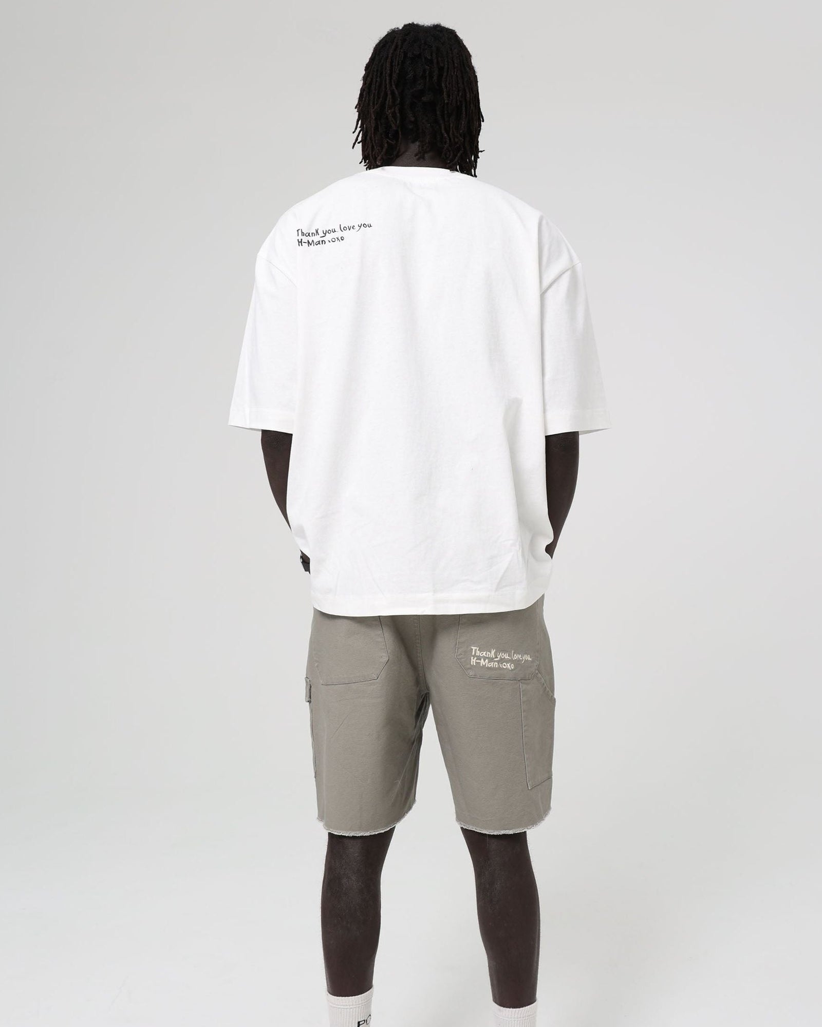 Face Cargo Shorts - Washed Green