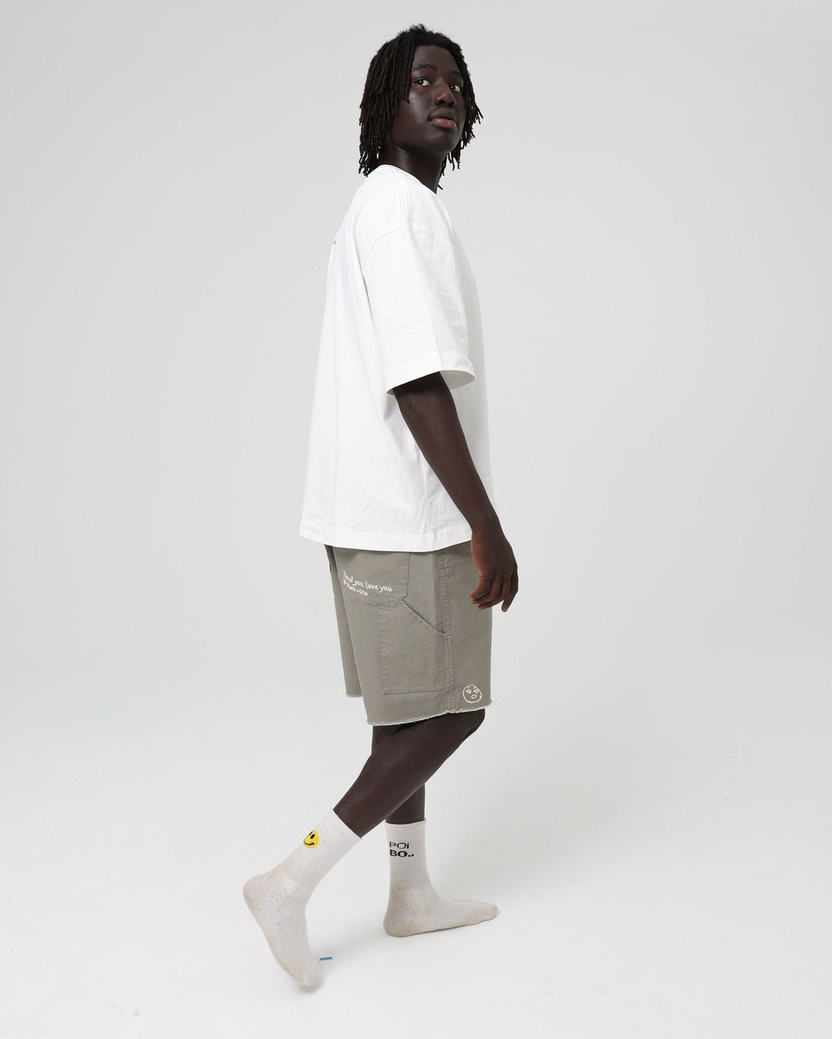 Face Cargo Shorts - Washed Green