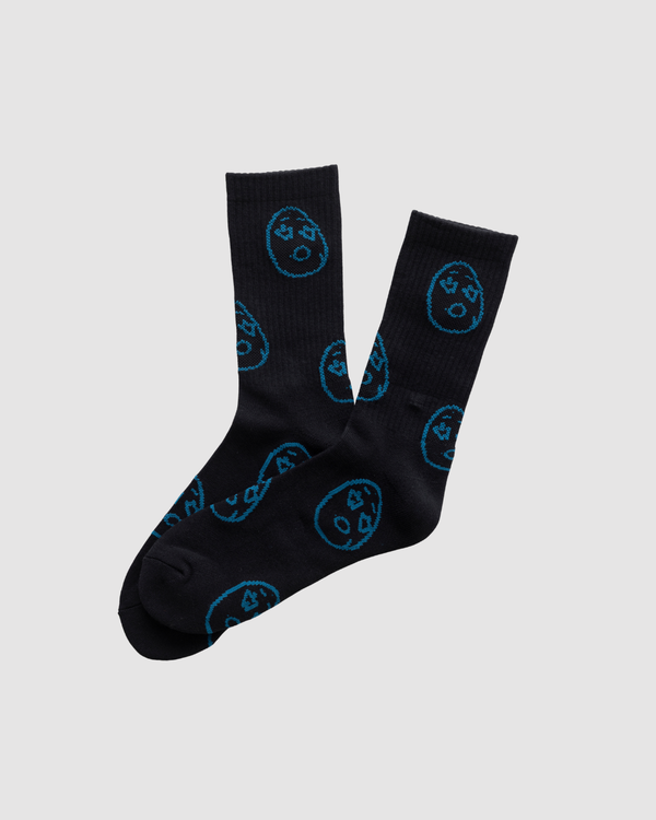 Teal face socks