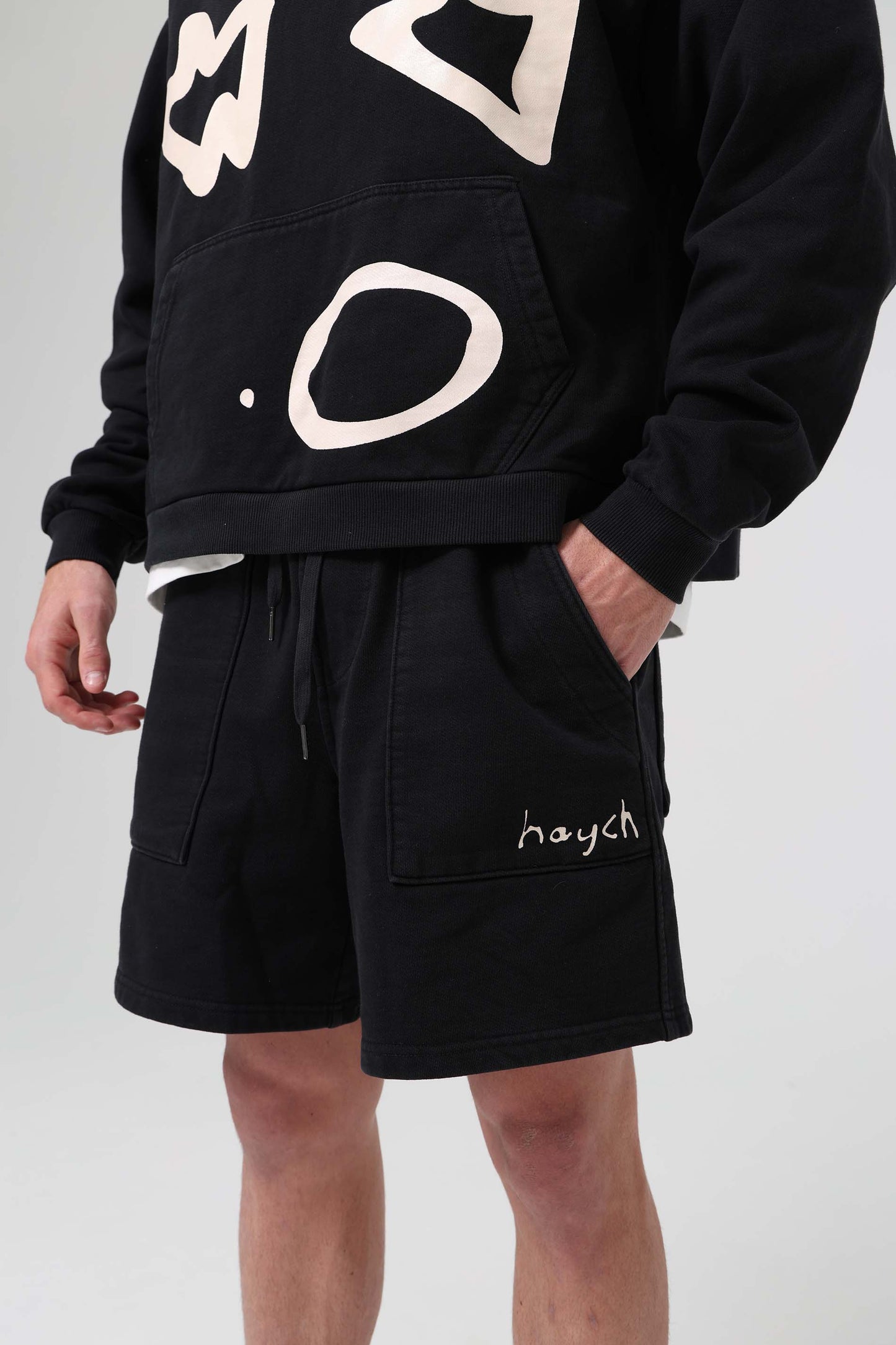 HAYCH Track Shorts - Washed Black