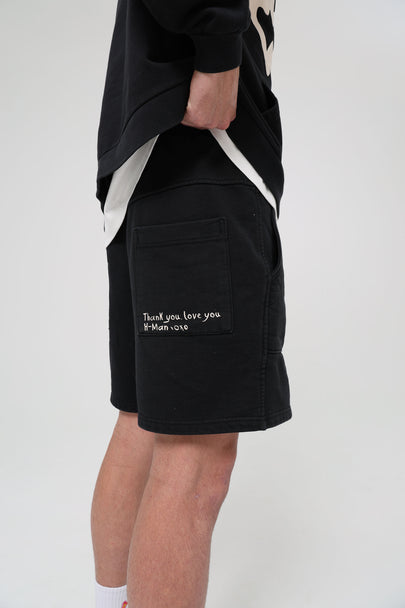 HAYCH Track Shorts - Washed Black